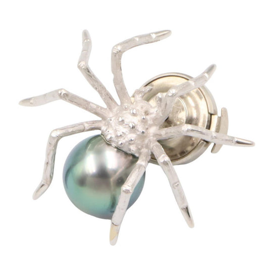 JEWELRY K18WG Pearl Silver/Green Brooch