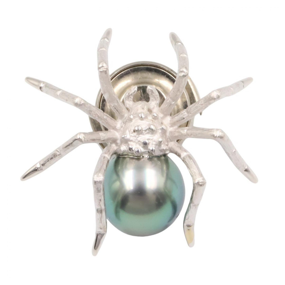 JEWELRY K18WG Pearl Silver/Green Brooch