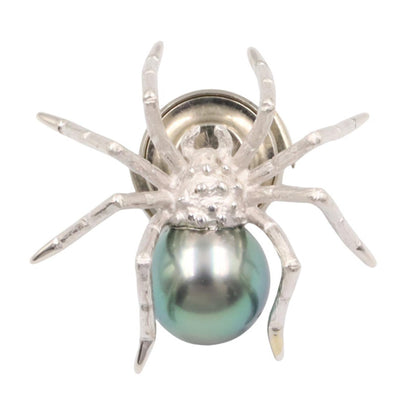 JEWELRY K18WG Pearl Silver/Green Brooch