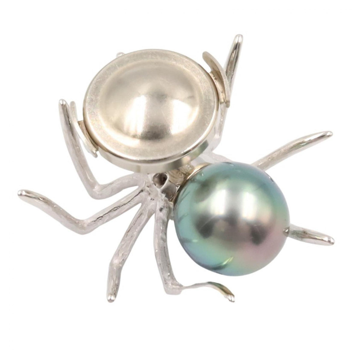 JEWELRY K18WG Pearl Silver/Green Brooch