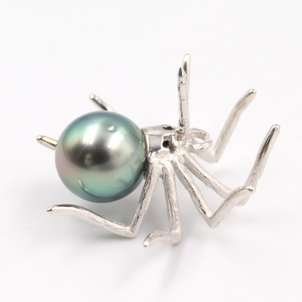 JEWELRY K18WG Pearl Silver/Green Brooch