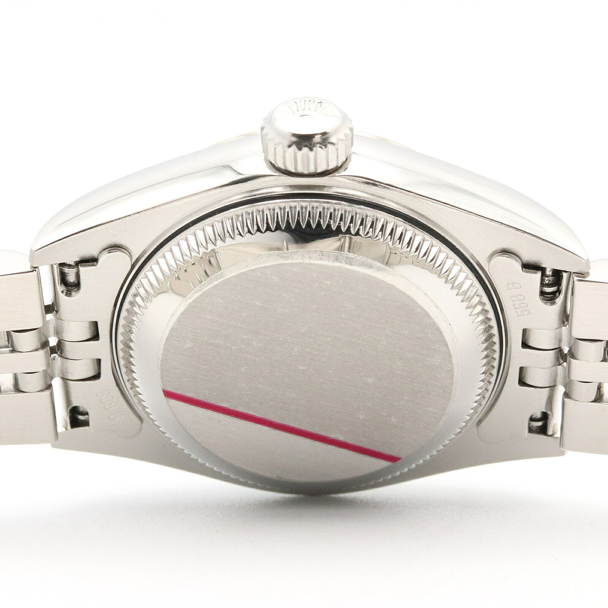 ROLEX Datejust K18 WG SS Watch Baton Black