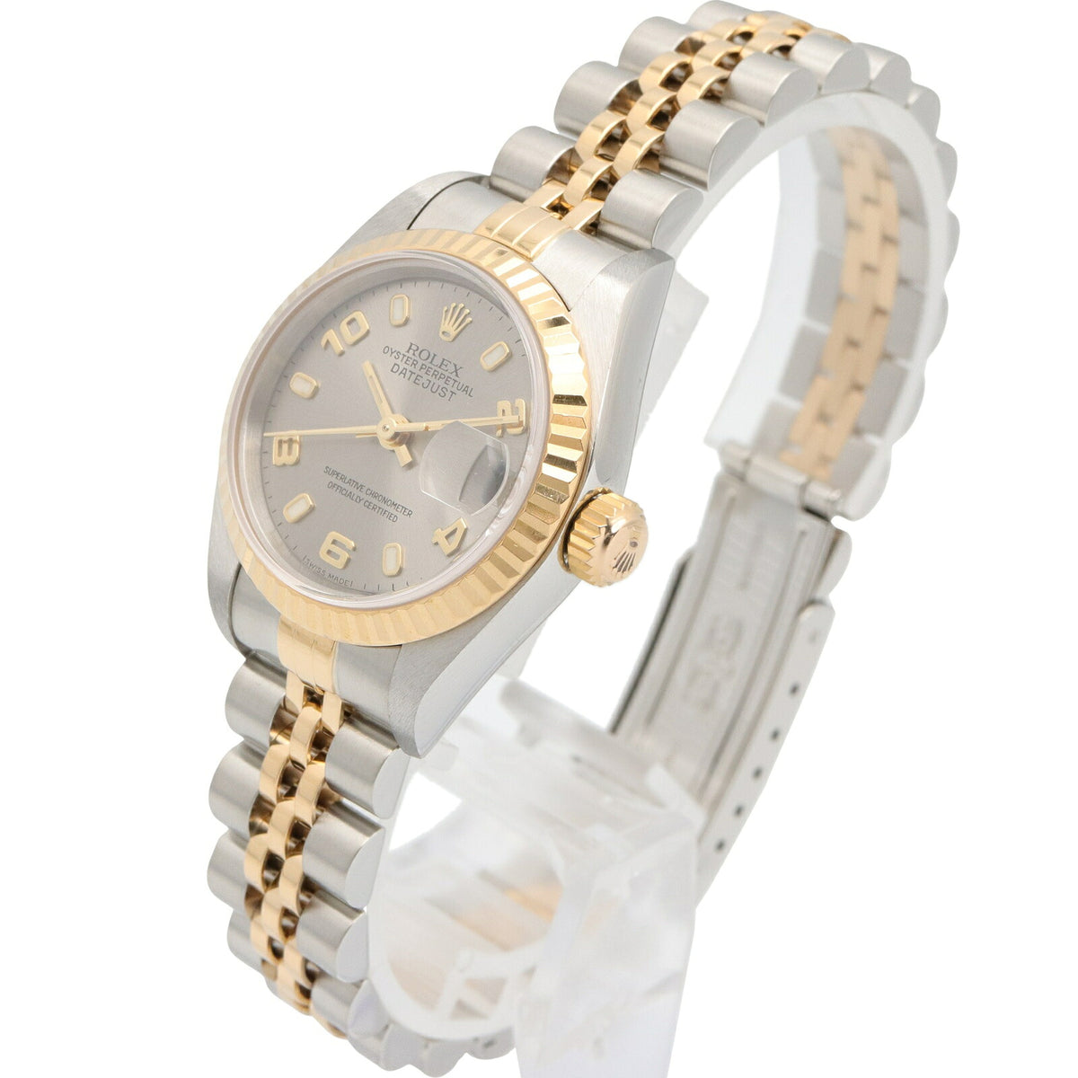 ROLEX Datejust K18 YG SS Watch Arabic Dial