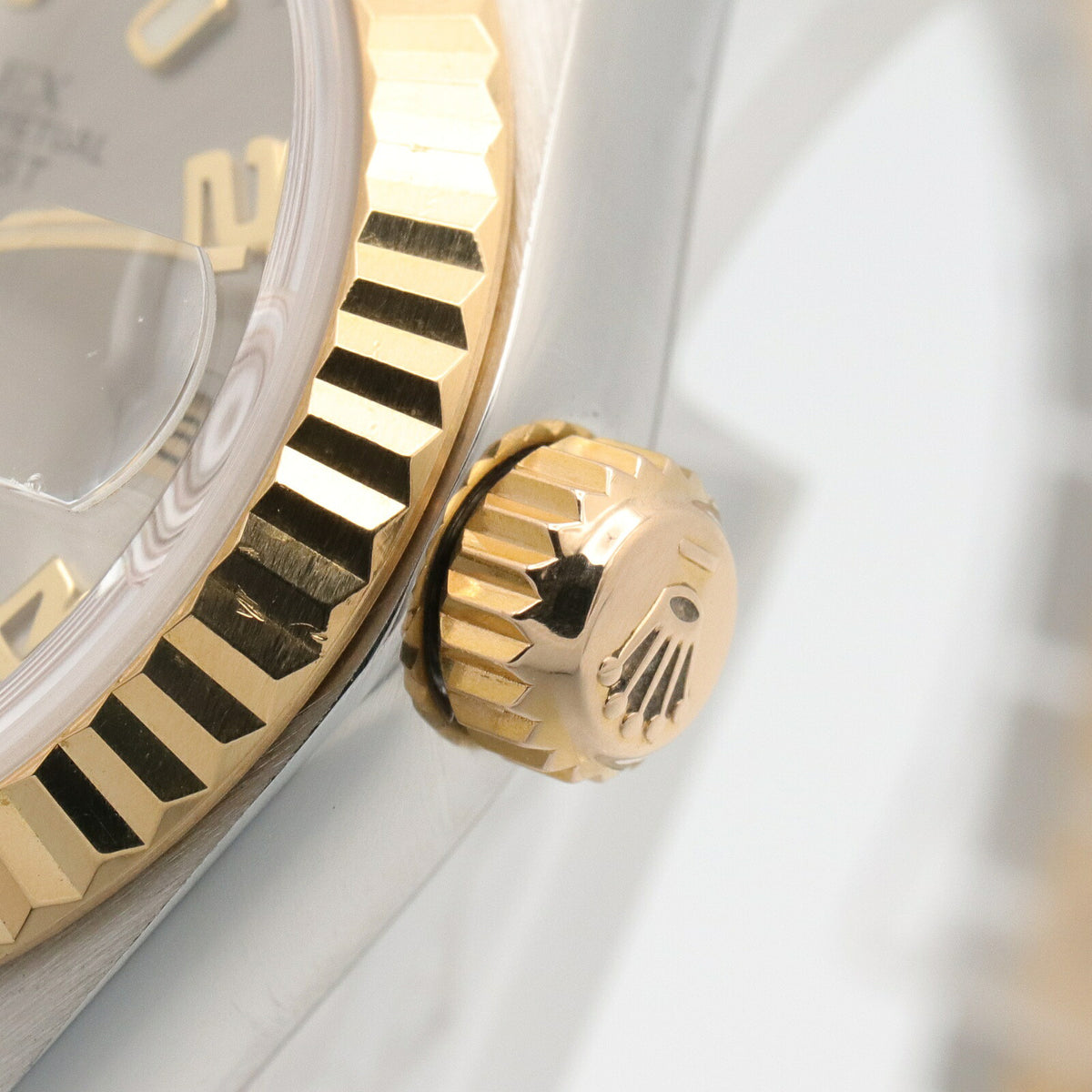 ROLEX Datejust K18 YG SS Watch Arabic Dial