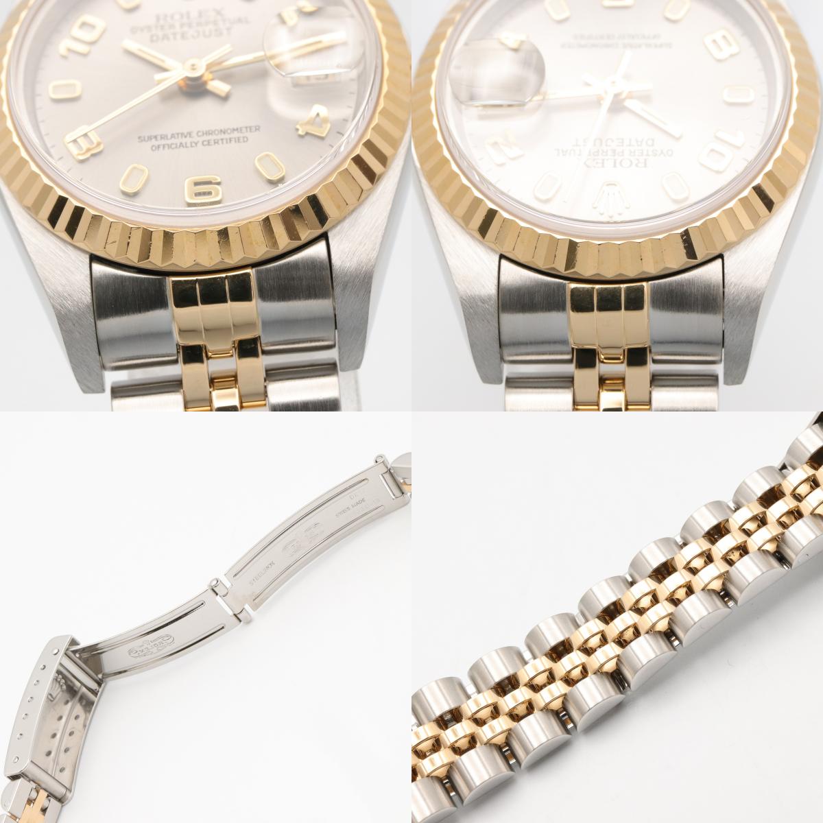 ROLEX Datejust K18 YG SS Watch Arabic Dial