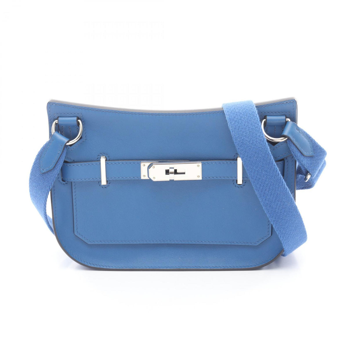 HERMES Jypsiere Mini Veau Swift Bag, Blue