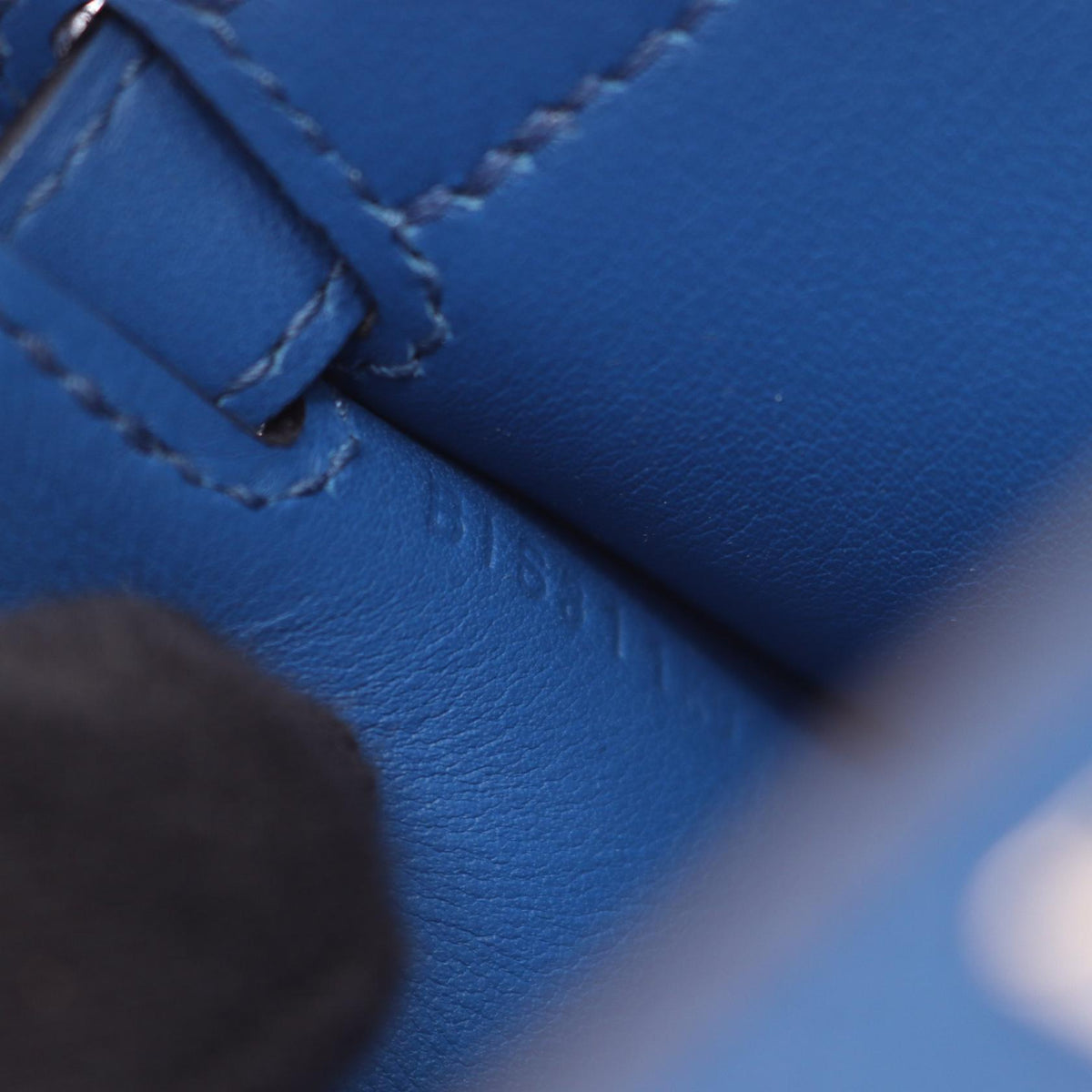HERMES Jypsiere Mini Veau Swift Bag, Blue