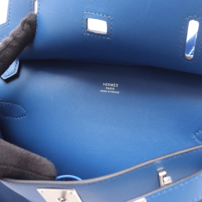 HERMES Jypsiere Mini Veau Swift Bag, Blue