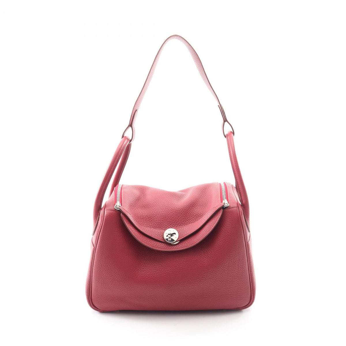 HERMES Lindy 30 Ruby Clemence Bag SPHW