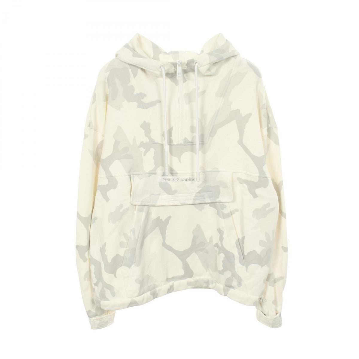 DOLCE & GABBANA Camo Half-Zip Hoodie Size S
