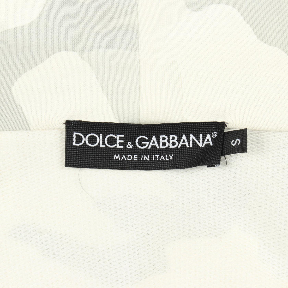 DOLCE & GABBANA Camo Half-Zip Hoodie Size S