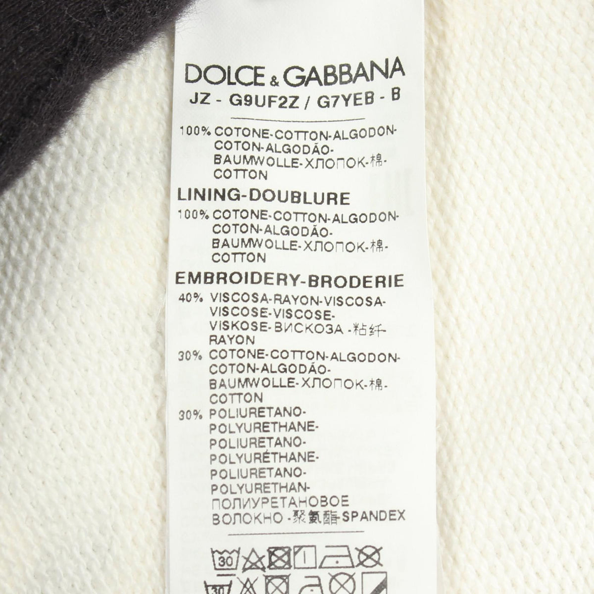 DOLCE & GABBANA Camo Half-Zip Hoodie Size S