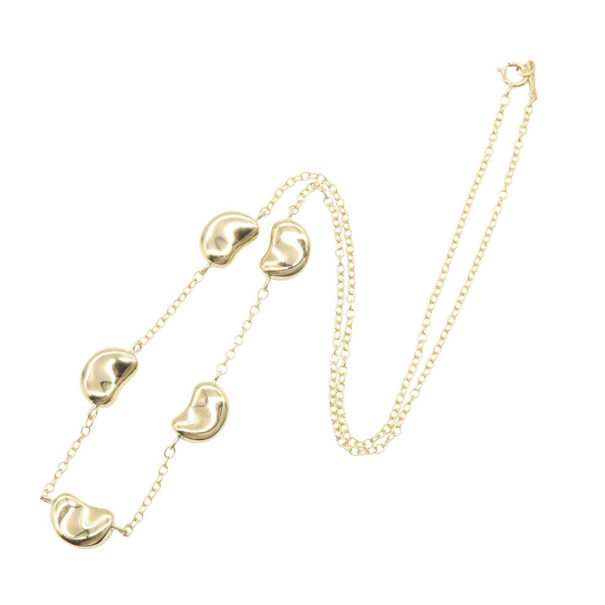 TIFFANY&CO Beans 5 Motif K18 Gold Necklace