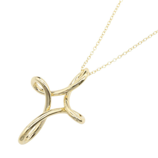 TIFFANY&CO Open Cross K18 Gold Necklace