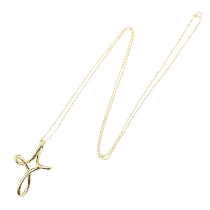 TIFFANY&CO Open Cross K18 Gold Necklace
