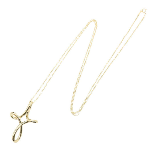 TIFFANY&CO Open Cross K18 Gold Necklace