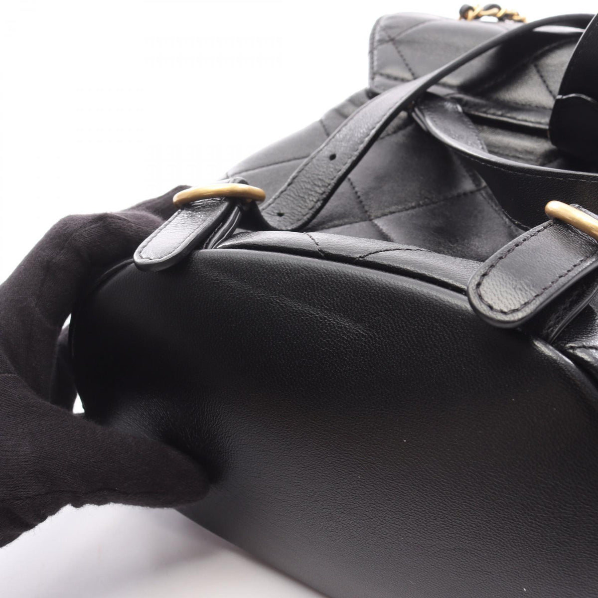 CHANEL CHANEL 19 Lambskin Backpack Black
