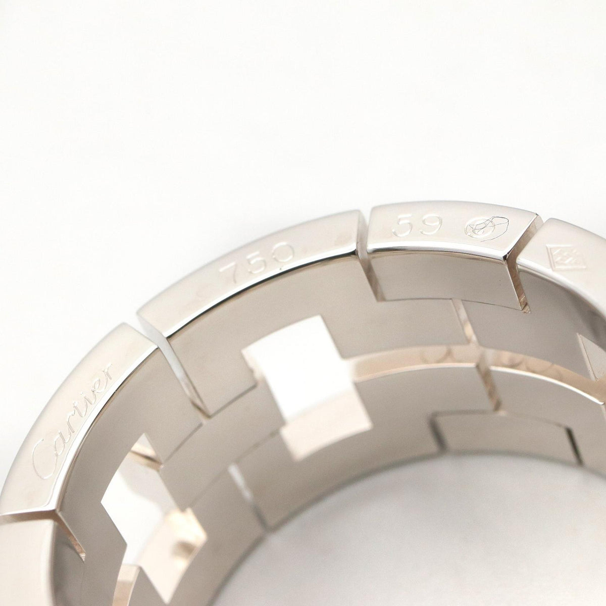 CARTIER Dragon Padlock K18WG Ring Size JP 18.5