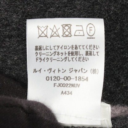 LOUIS VUITTON Hooded Giant Monogram Wool Wrap Coat Size 36