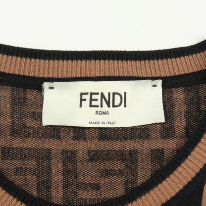 FENDI Zucchino Crewneck Sweater Rayon Brown Size 44