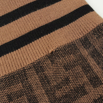 FENDI Zucchino Crewneck Sweater Rayon Brown Size 44