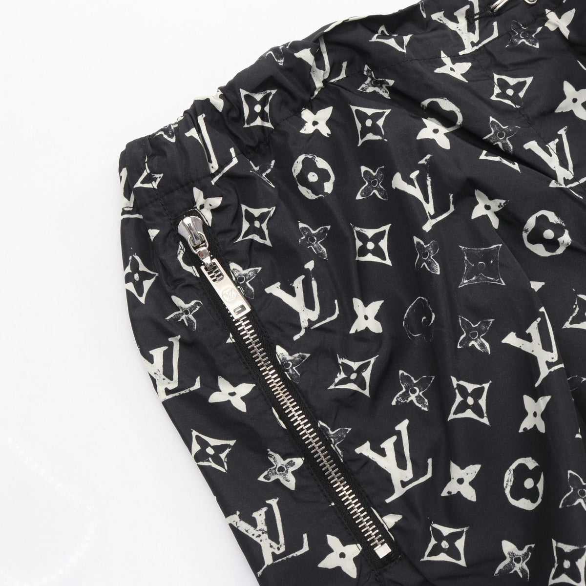 LOUIS VUITTON Monogram Nylon Shorts Size 36