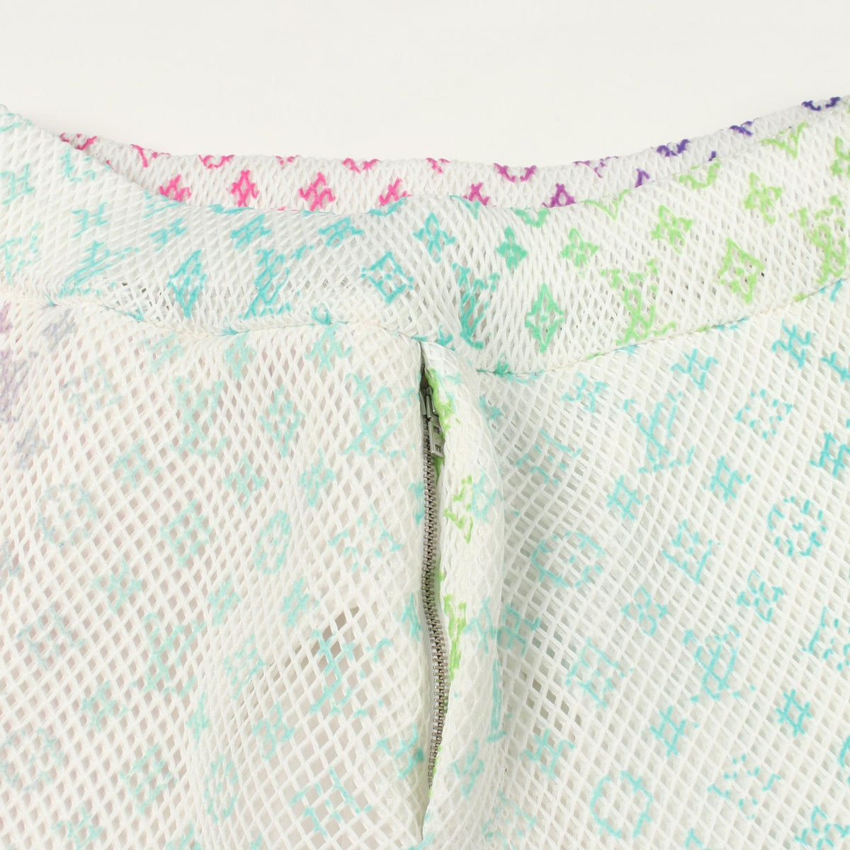 OFF LV Amen Break Gradient Monogram Mesh Shorts Size 42