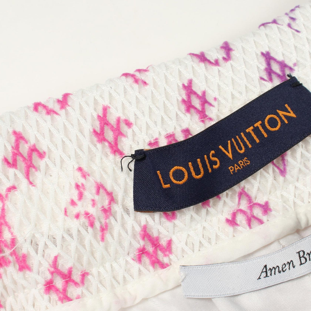 OFF LV Amen Break Gradient Monogram Mesh Shorts Size 42