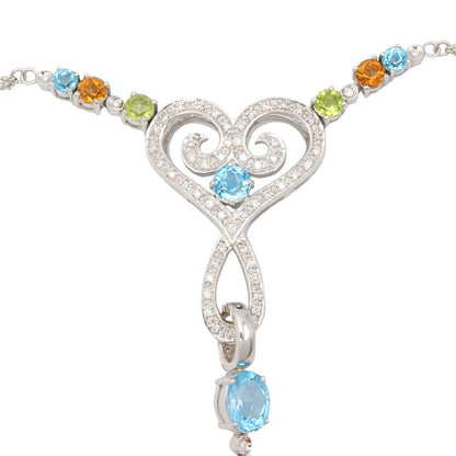 JEWELRY Multi Stone Diamond K18WG Necklace