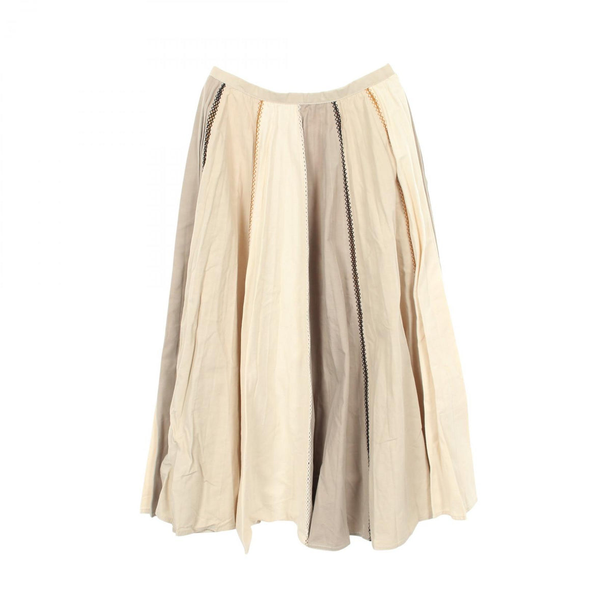 Dior Pleated Patchwork Skirt Cotton Size 40
