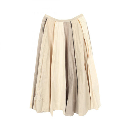Dior Pleated Patchwork Skirt Cotton Size 40