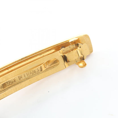 CHANEL Logo 97P Gold Plated Barrette Gold