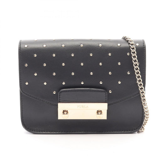 Furla Metropolis Mini Studded Bag Black