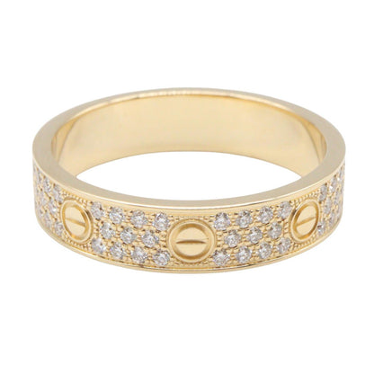 CARTIER 18K Yellow Gold Diamond Love Ring SM Size JP 17