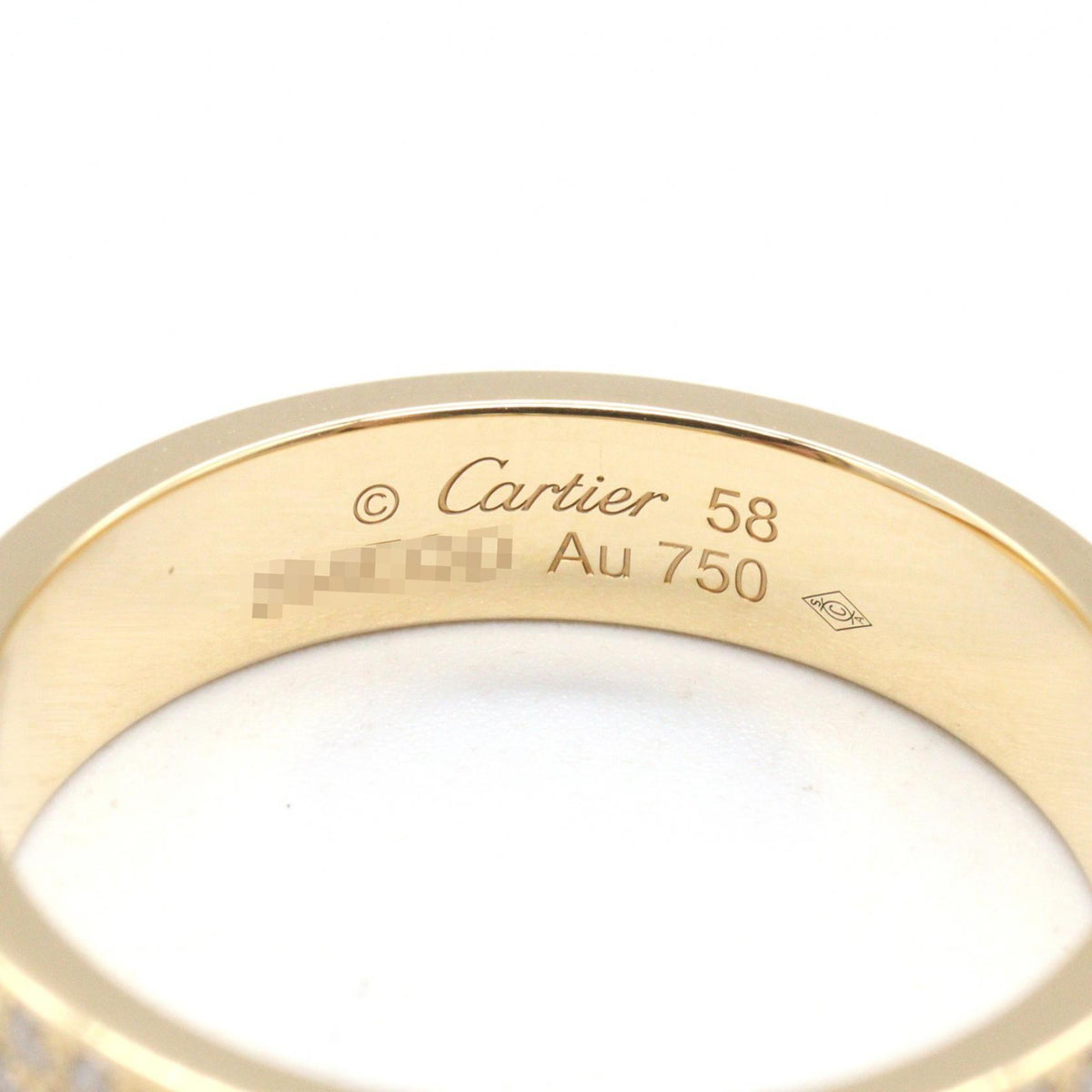 CARTIER 18K Yellow Gold Diamond Love Ring SM Size JP 17