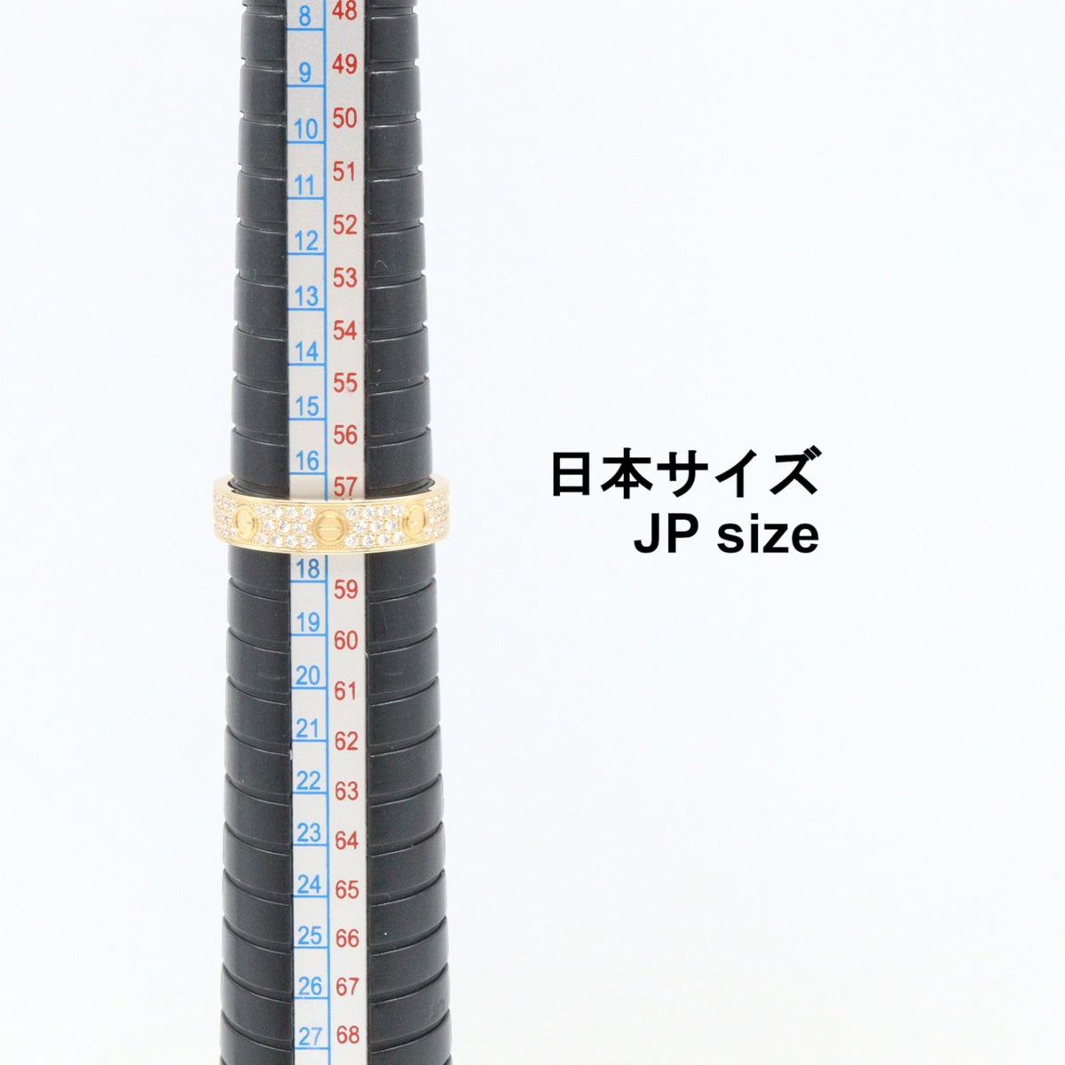 CARTIER 18K Yellow Gold Diamond Love Ring SM Size JP 17