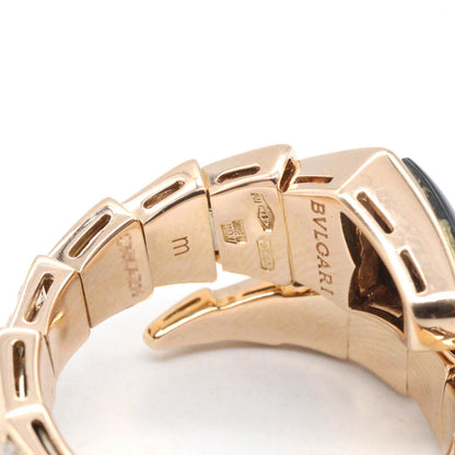 BVLGARI Serpenti Onyx Diamond K18PG Ring Size JP 12.5