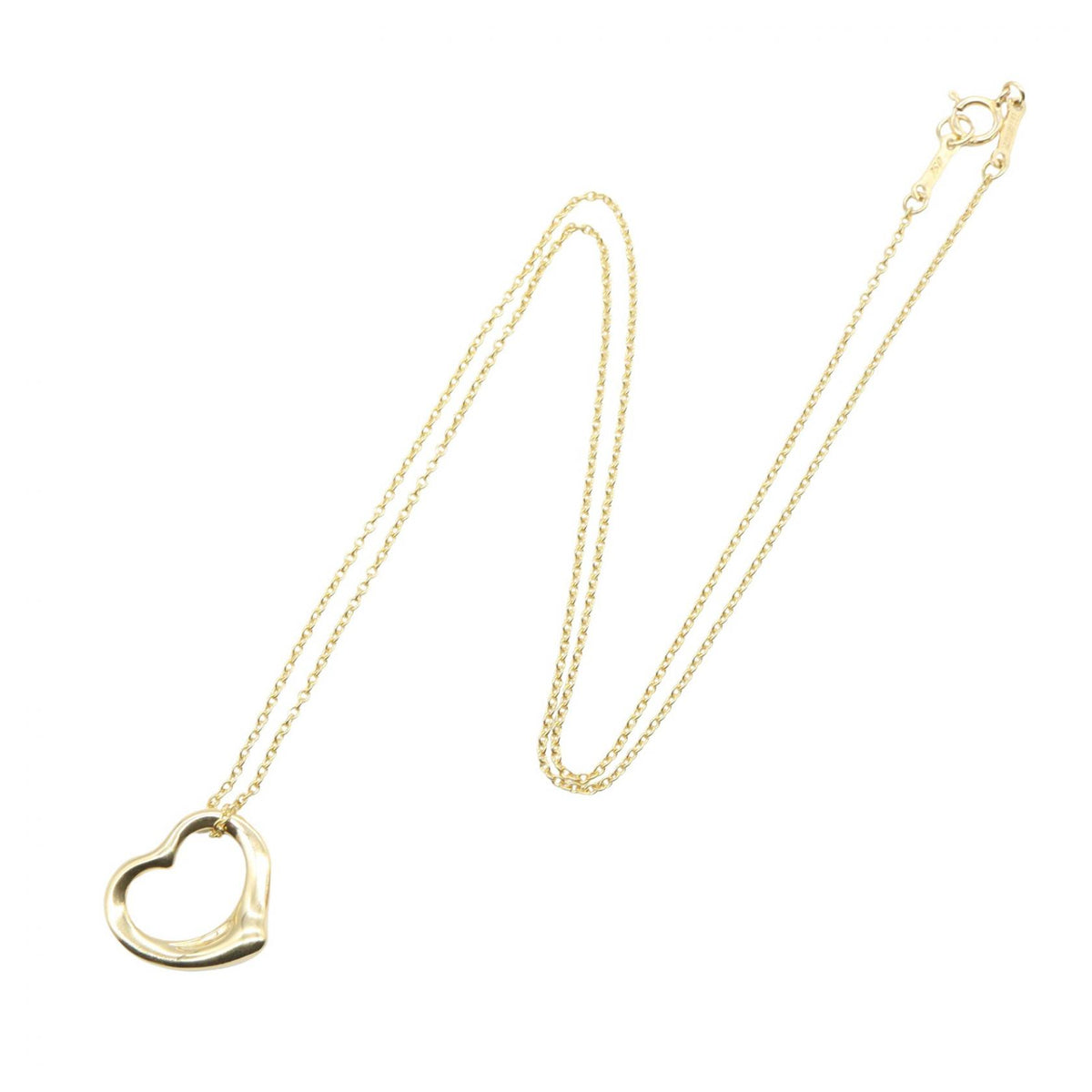 TIFFANY&CO Small Open Heart Gold Necklace