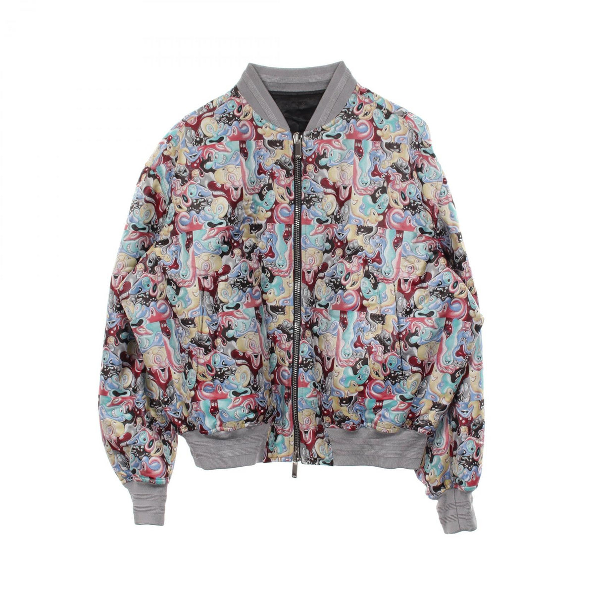 Dior x Kenny Scharf All-Over Print Poly Bomber Gray Size 46