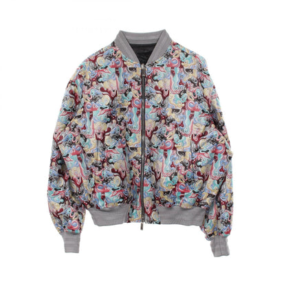 Dior x Kenny Scharf All-Over Print Poly Bomber Gray Size 46