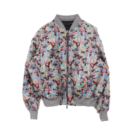 Dior x Kenny Scharf All-Over Print Poly Bomber Gray Size 46