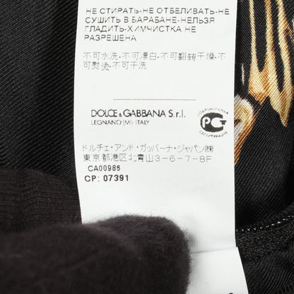 DOLCE & GABBANA Leather Jacket Black Size 50