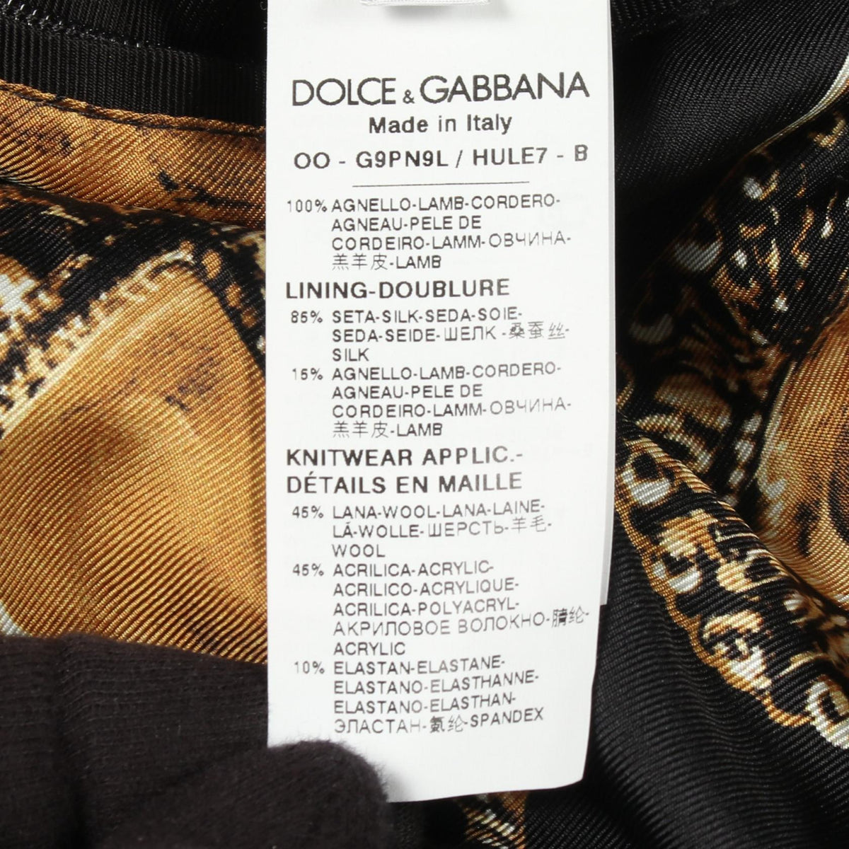 DOLCE & GABBANA Leather Jacket Black Size 50