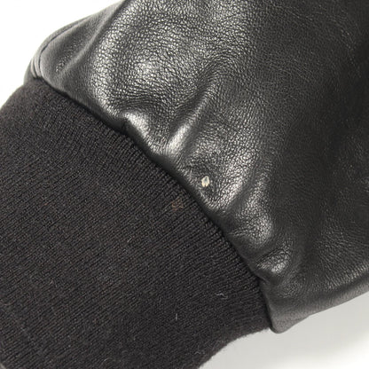 DOLCE & GABBANA Leather Jacket Black Size 50