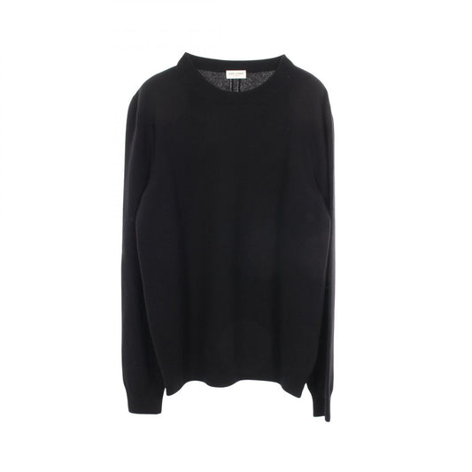 SAINT LAURENT PARIS Distressed Wool Knit Black Size L