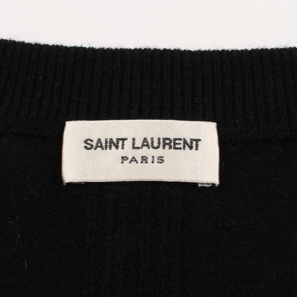 SAINT LAURENT PARIS Distressed Wool Knit Black Size L