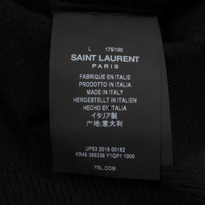 SAINT LAURENT PARIS Distressed Wool Knit Black Size L
