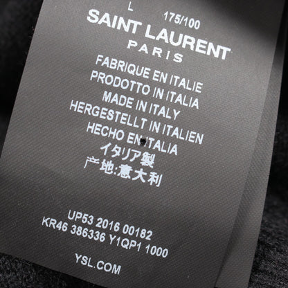 SAINT LAURENT PARIS Distressed Wool Knit Black Size L