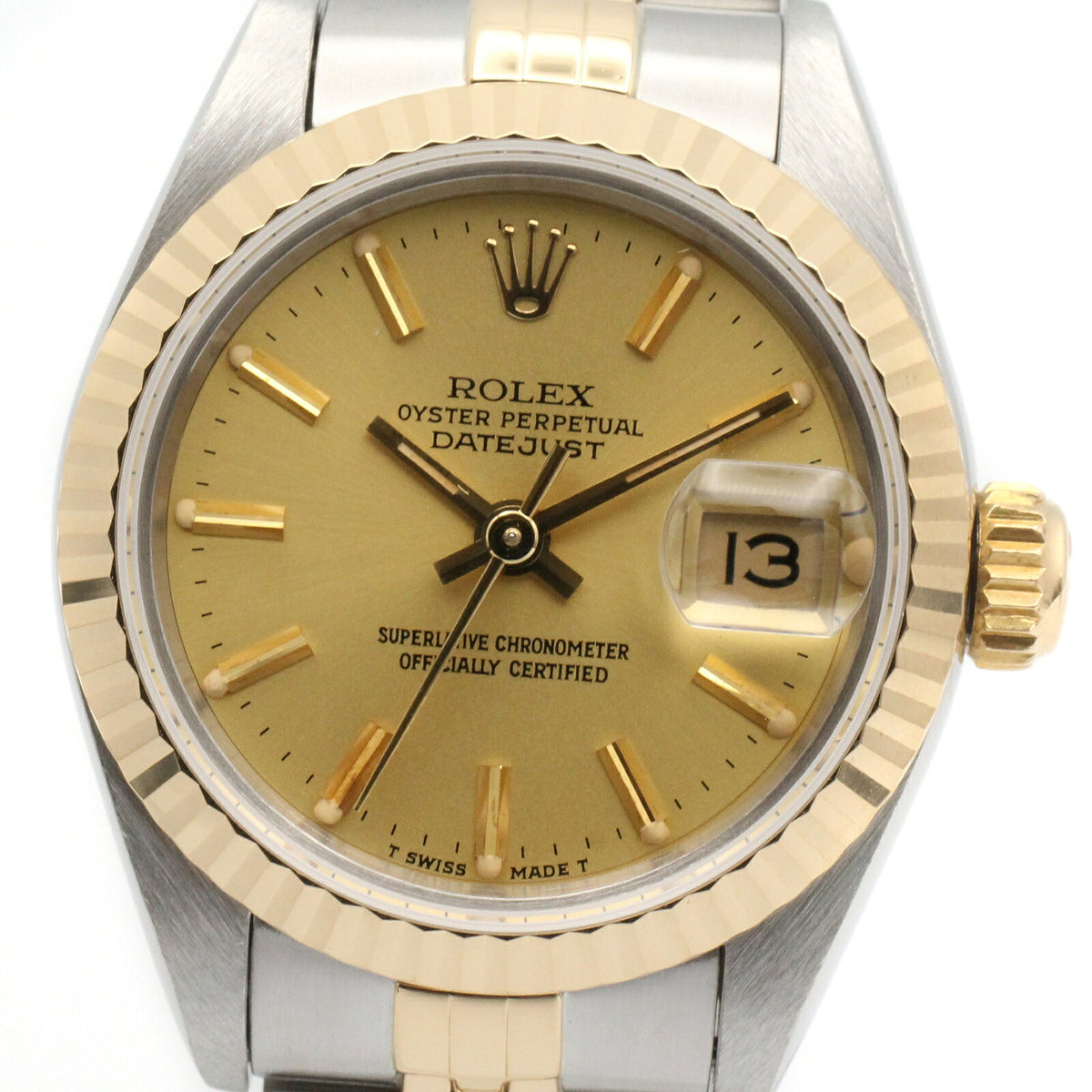 ROLEX Datejust K18 Stainless Bar Watch