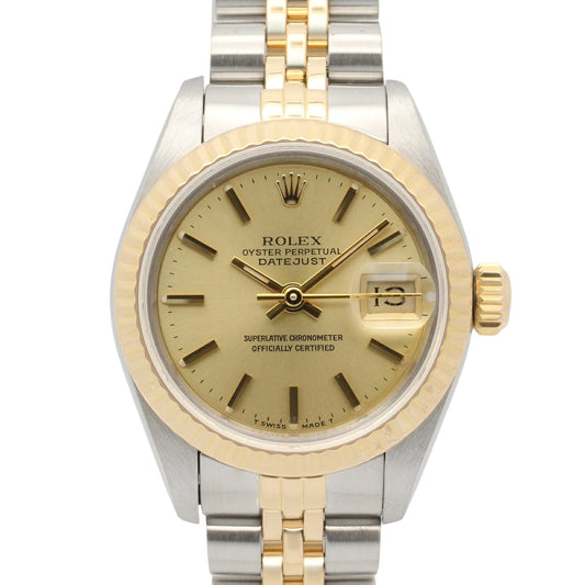 ROLEX Datejust K18 YG SS Champagne Dial Watch